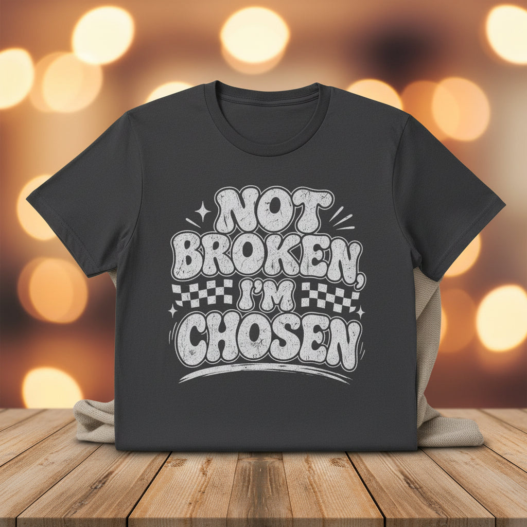 Not Broken I'm Chosen T-Shirt — Inspirational Graphic Tee