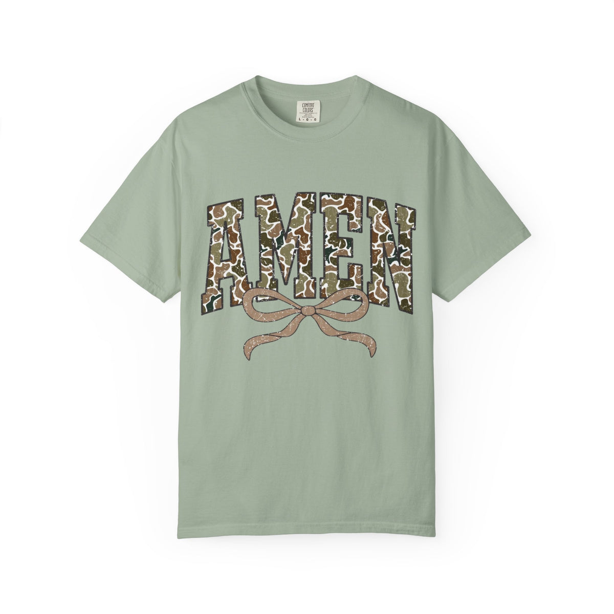 Amen Camo Graphic T-shirt — Faith-Inspired Casual Tee