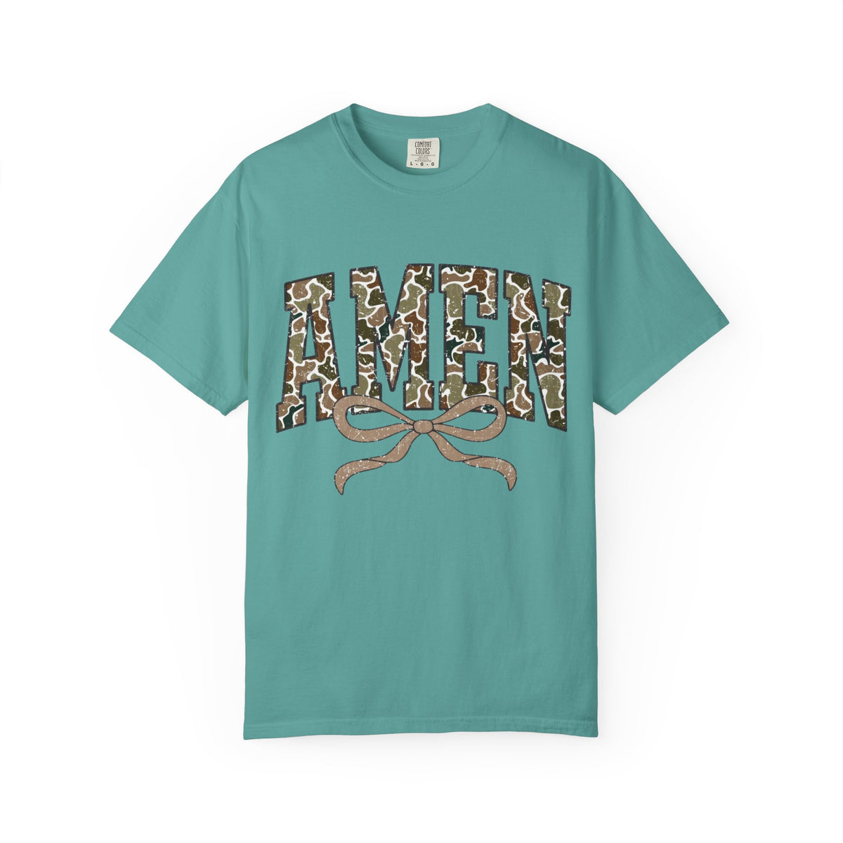 Amen Camo Graphic T-shirt — Faith-Inspired Casual Tee