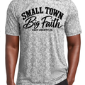 Small Town Big Faith Gray Camo Tee