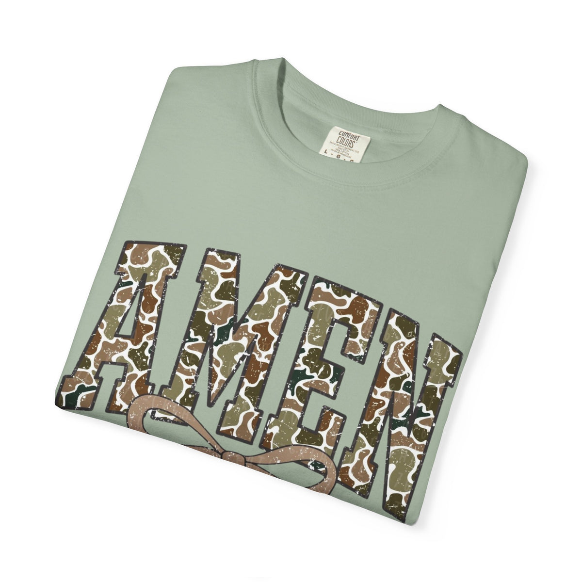 Amen Camo Graphic T-shirt — Faith-Inspired Casual Tee