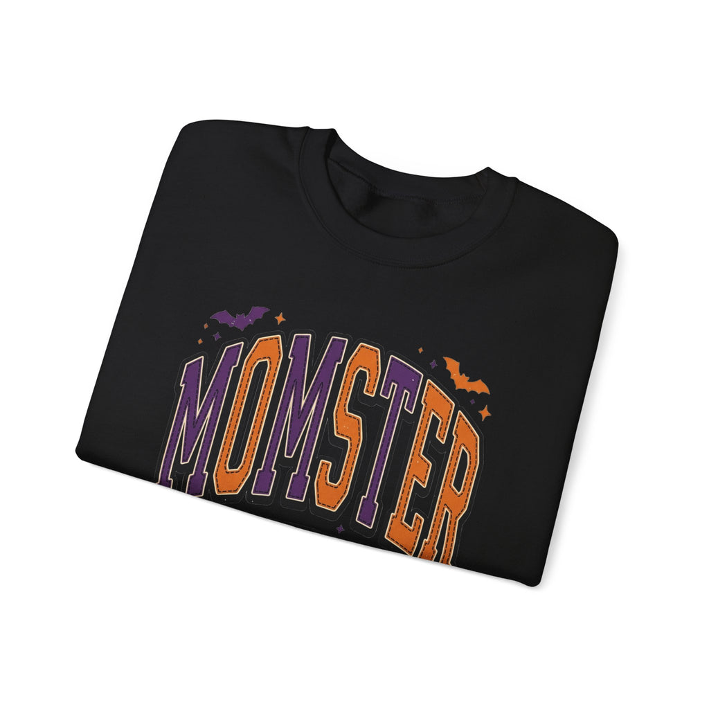 Momster Spooky Season Sweatshirt | Halloween mom graphic, bats, distressed lettering