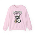 Caffeinated Curious & Feral Raccoon Crewneck Sweatshirt | Feral Raccoon Aesthetic