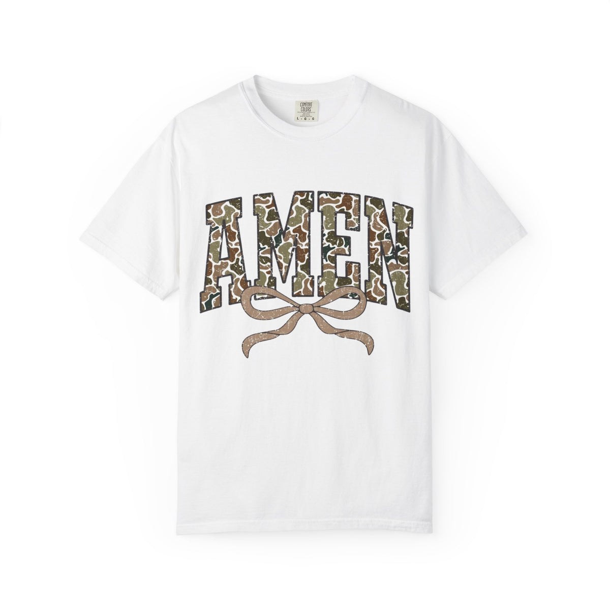 Amen Camo Graphic T-shirt — Faith-Inspired Casual Tee