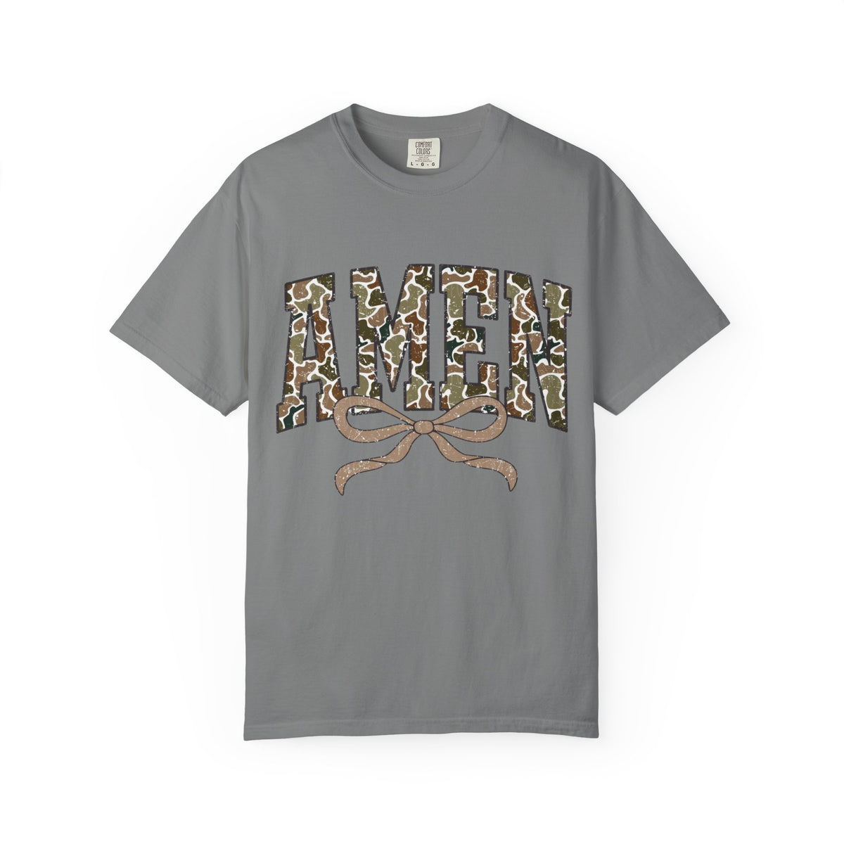Amen Camo Graphic T-shirt — Faith-Inspired Casual Tee