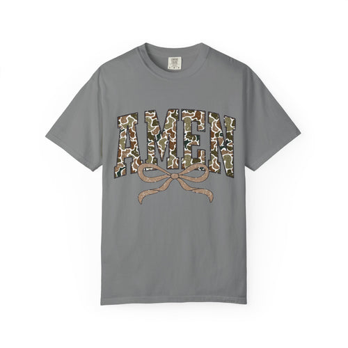 Amen Camo Graphic T-shirt — Faith-Inspired Casual Tee