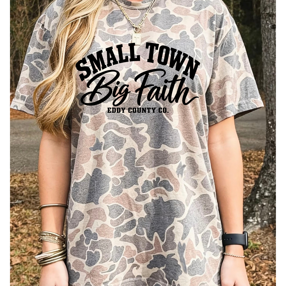 Small Town Women’s Camouflage Tee